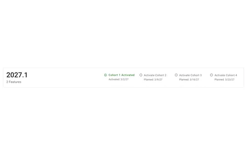 Preview of Cohort Status Card