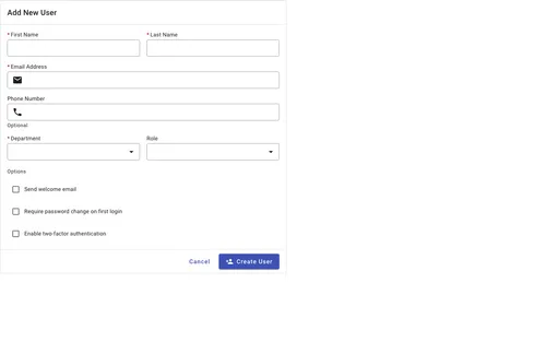 Preview of Add User Form