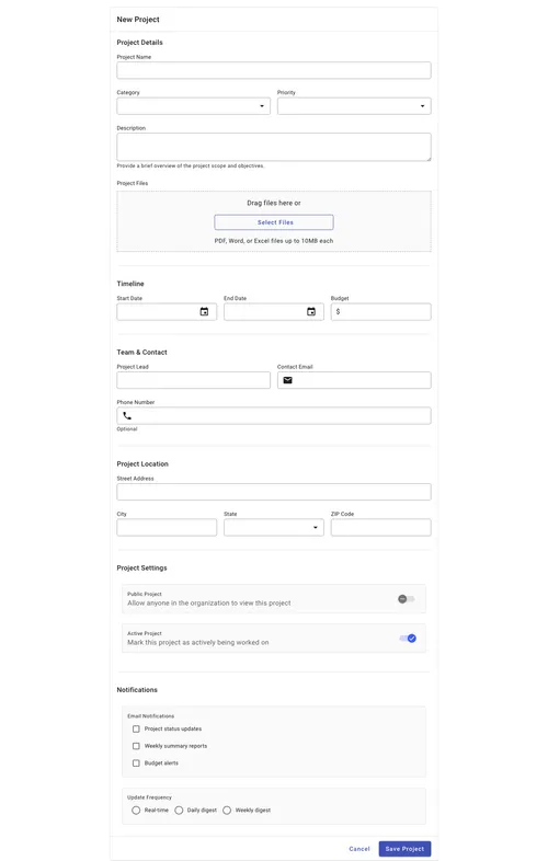 Preview of Complex Form with Grouped Sections