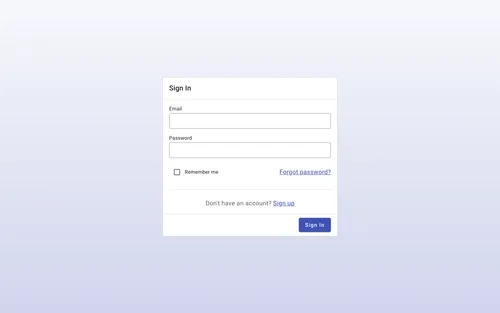 Preview of Login Form
